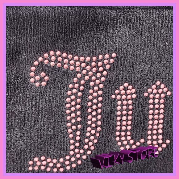 NWT 💕 Juicy Couture Black Velvet Train Case Travel Signature -  #7085 💕 - Picture 6 of 7